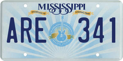 MS license plate ARE341