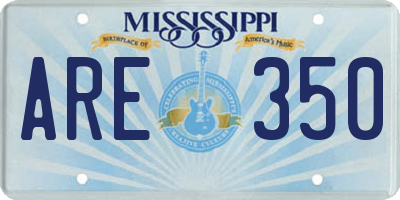 MS license plate ARE350