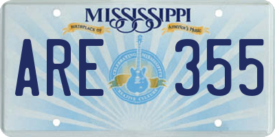 MS license plate ARE355