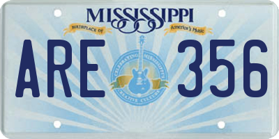 MS license plate ARE356