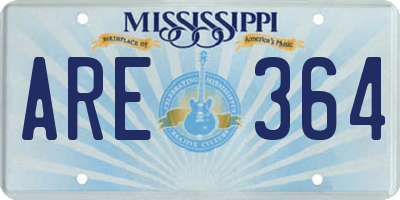 MS license plate ARE364