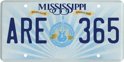 MS license plate ARE365