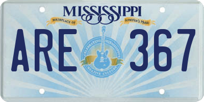 MS license plate ARE367