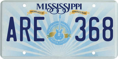 MS license plate ARE368