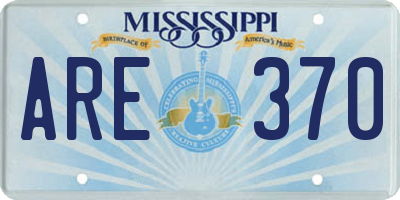 MS license plate ARE370