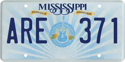 MS license plate ARE371