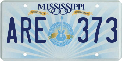 MS license plate ARE373