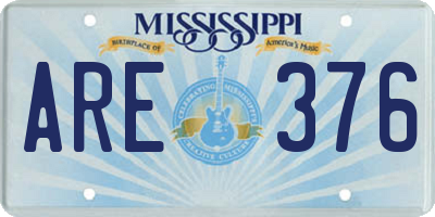 MS license plate ARE376