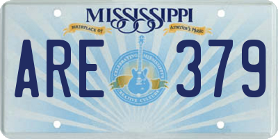 MS license plate ARE379