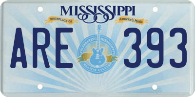 MS license plate ARE393