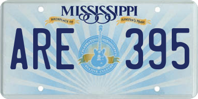 MS license plate ARE395