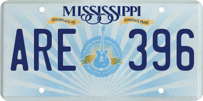MS license plate ARE396
