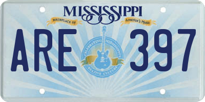 MS license plate ARE397