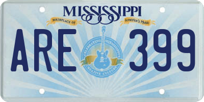 MS license plate ARE399