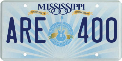 MS license plate ARE400
