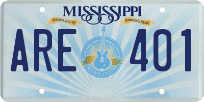 MS license plate ARE401