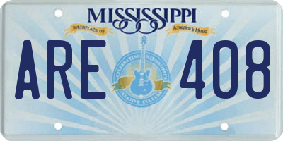 MS license plate ARE408