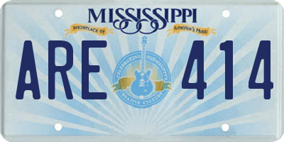 MS license plate ARE414