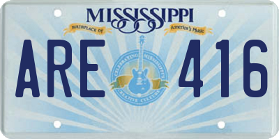 MS license plate ARE416