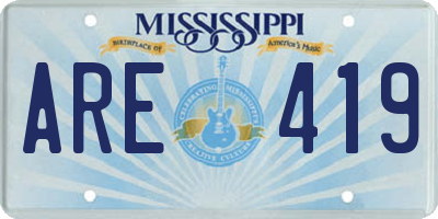 MS license plate ARE419