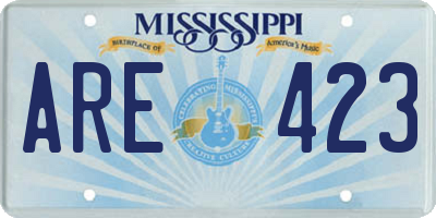 MS license plate ARE423
