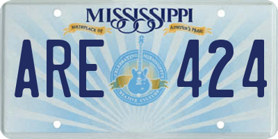 MS license plate ARE424