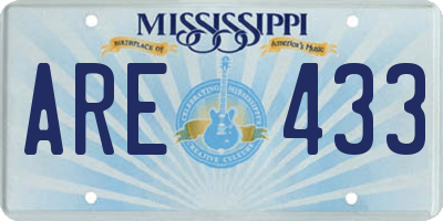 MS license plate ARE433