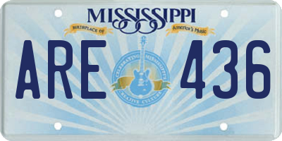 MS license plate ARE436