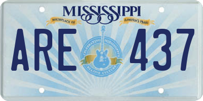 MS license plate ARE437
