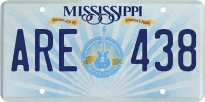 MS license plate ARE438
