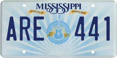 MS license plate ARE441