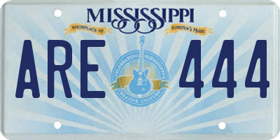 MS license plate ARE444