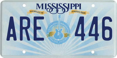 MS license plate ARE446
