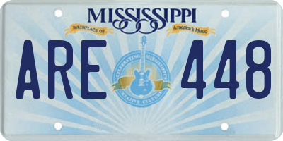 MS license plate ARE448