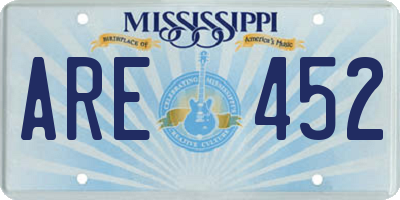 MS license plate ARE452