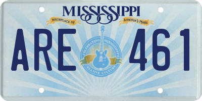 MS license plate ARE461