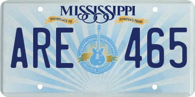 MS license plate ARE465