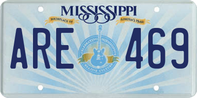 MS license plate ARE469