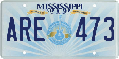 MS license plate ARE473