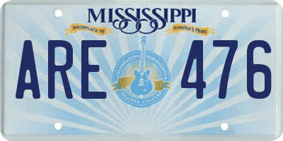 MS license plate ARE476