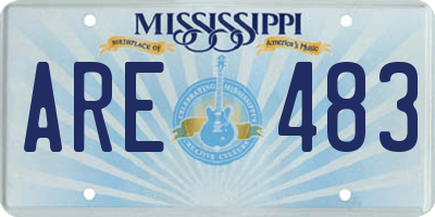 MS license plate ARE483