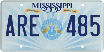 MS license plate ARE485