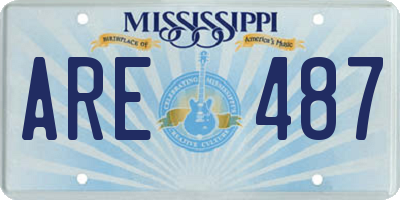 MS license plate ARE487