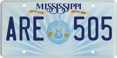 MS license plate ARE505