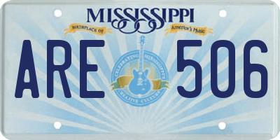 MS license plate ARE506