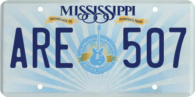MS license plate ARE507