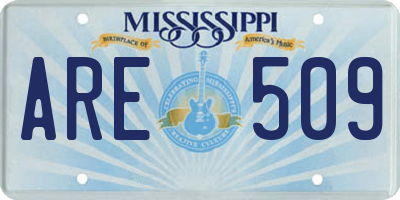 MS license plate ARE509