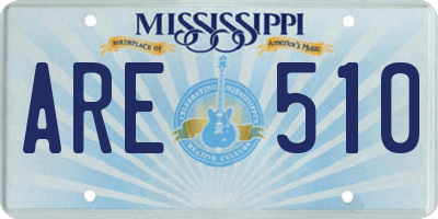 MS license plate ARE510