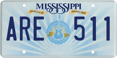 MS license plate ARE511