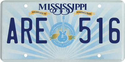 MS license plate ARE516